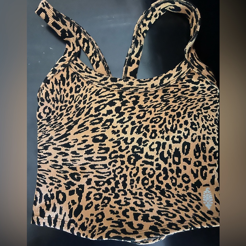 Free People All clear Leopard Print Tank Top